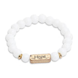 Hope Affirmation Natural Gemstone Beaded Bracelet-Bracelets-Bizbriz
