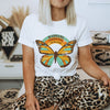 Radiate Positivity Always Butterfly Vintage Print Cotton T-shirt-T-shirts-Bizbriz