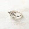 Sterling Silver Butterfly Ring & Earrings Jewelry Set-Jewelry & Accessories - Rings-Bizbriz