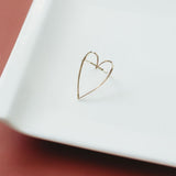 Gold Plated Open Heart Ring-Jewelry & Accessories - Rings-Bizbriz