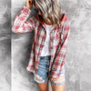 Brick Plaid Hoodie Shacket-Shirts & Tops-Bizbriz
