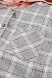 Brick Plaid Hoodie Shacket-Shirts & Tops-Bizbriz