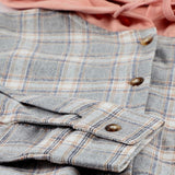 Brick Plaid Hoodie Shacket-Shirts & Tops-Bizbriz