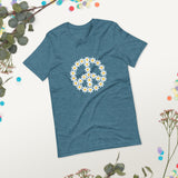 Daisy Peace Sign Graphic Tee-T-shirts-Bizbriz