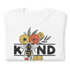 Bee Kind White Cotton Graphic T-Shirt-T-shirts-Bizbriz