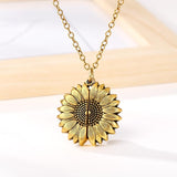 You Are My Sunshine Sunflower Pendant Necklace-Necklaces-Bizbriz